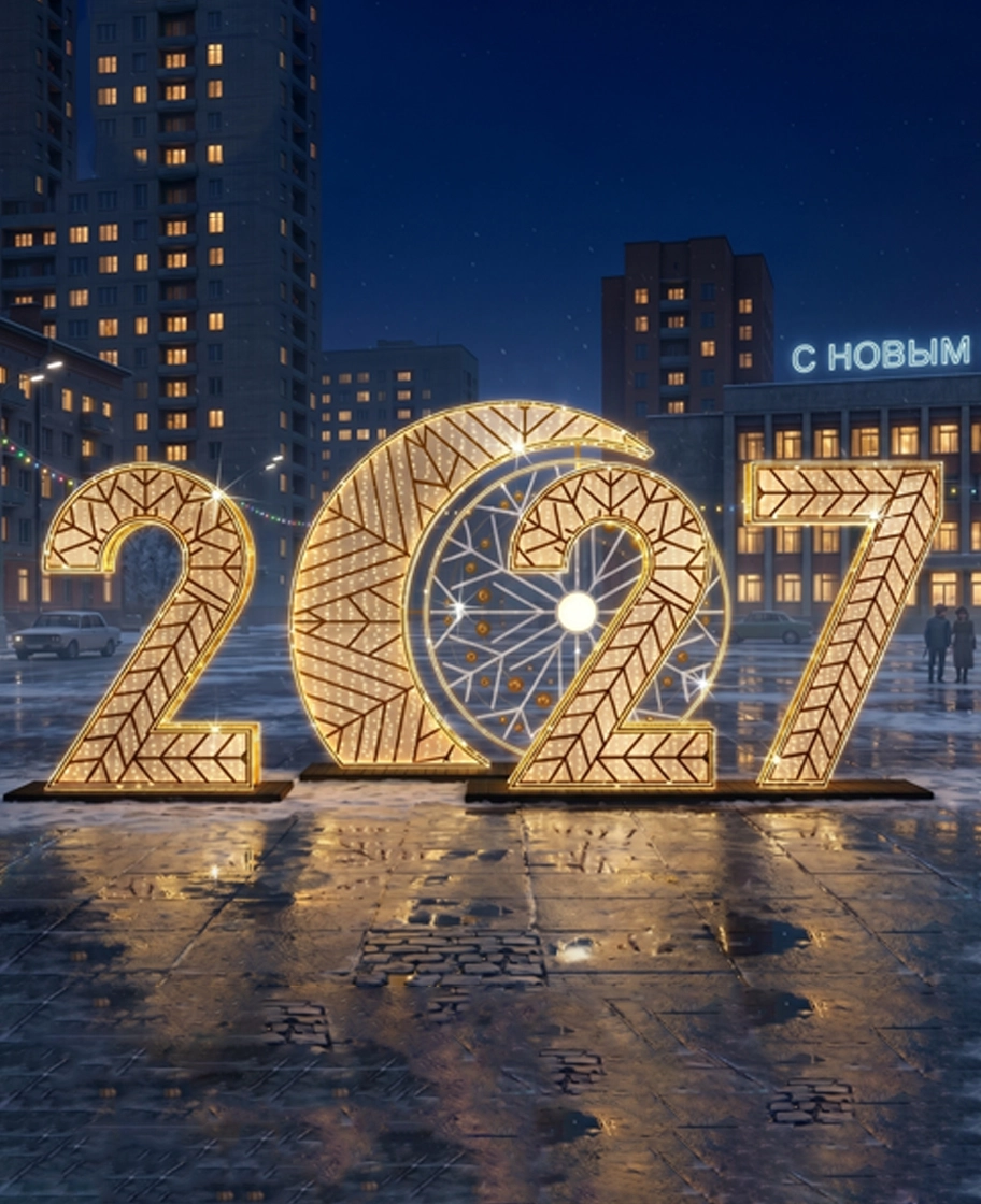 Новогодний арт-объект «Цифры 2027»