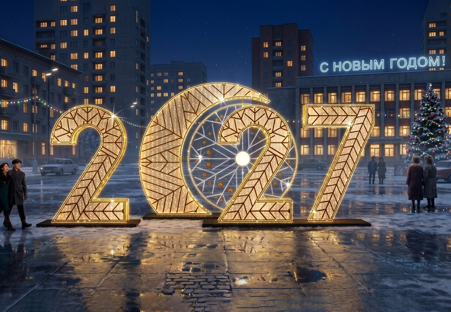 Новогодний арт-объект «Цифры 2027»