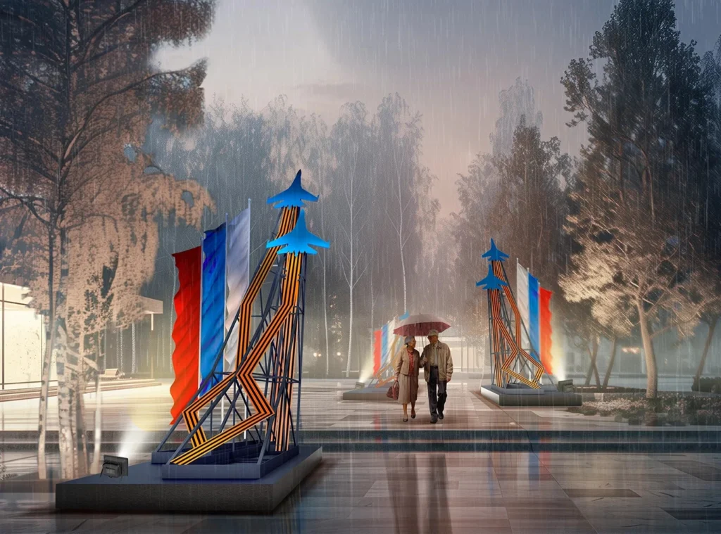 Каталог оформления городов к 9 мая