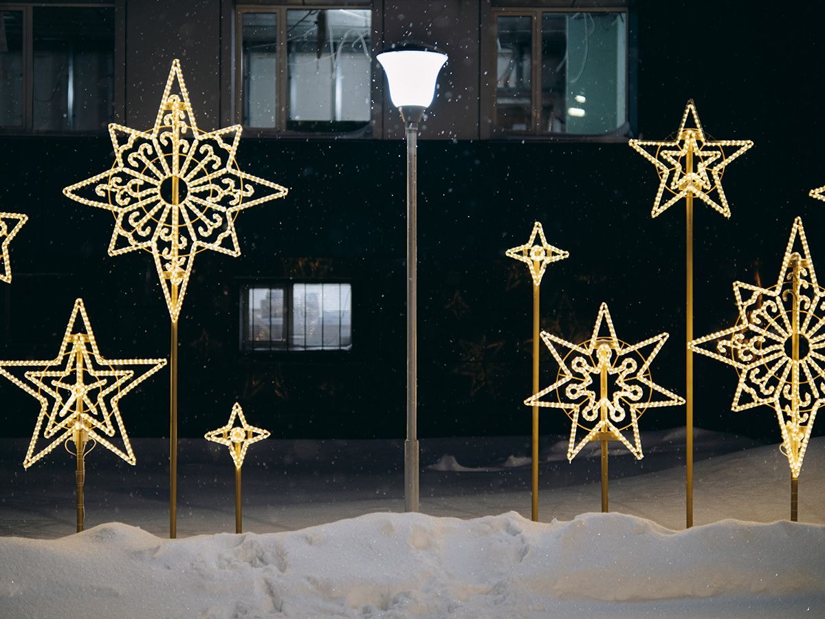 Поляна среди больших огней